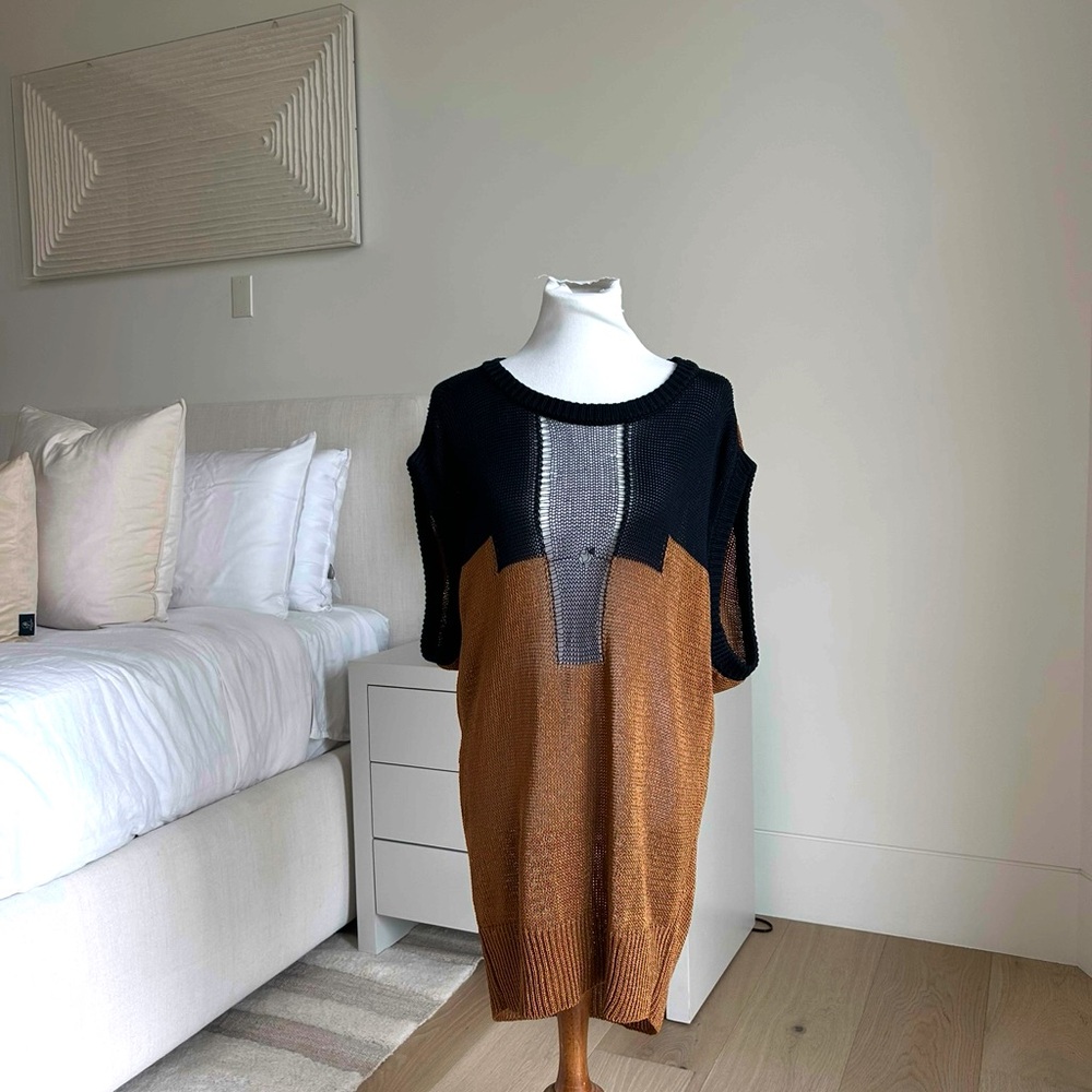 Christian Wijnants Black/Tan Knit Dress